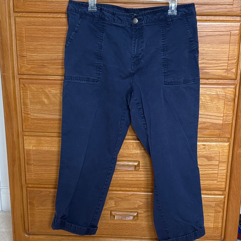 Tommy Hilfiger Women’s Navy Cotton Cropped Capri Pants Size 16